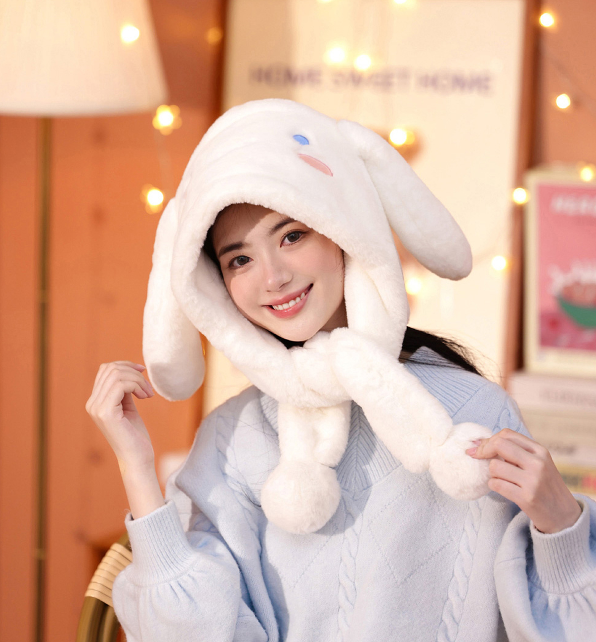 Sanrio Face Warm Hat [Cinnamoroll]