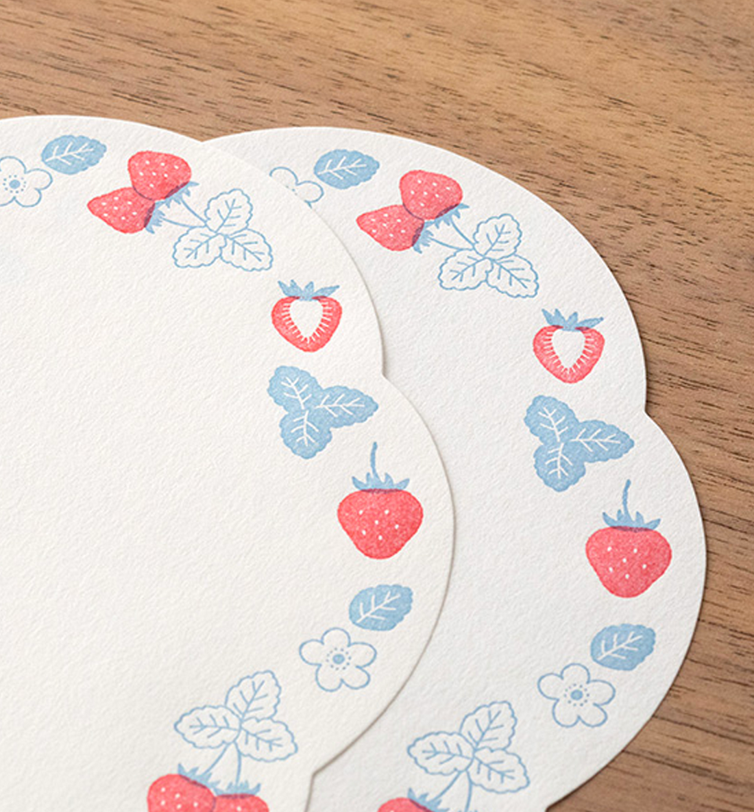 Midori Letterpress Die Cut Letter Set [Strawberry]