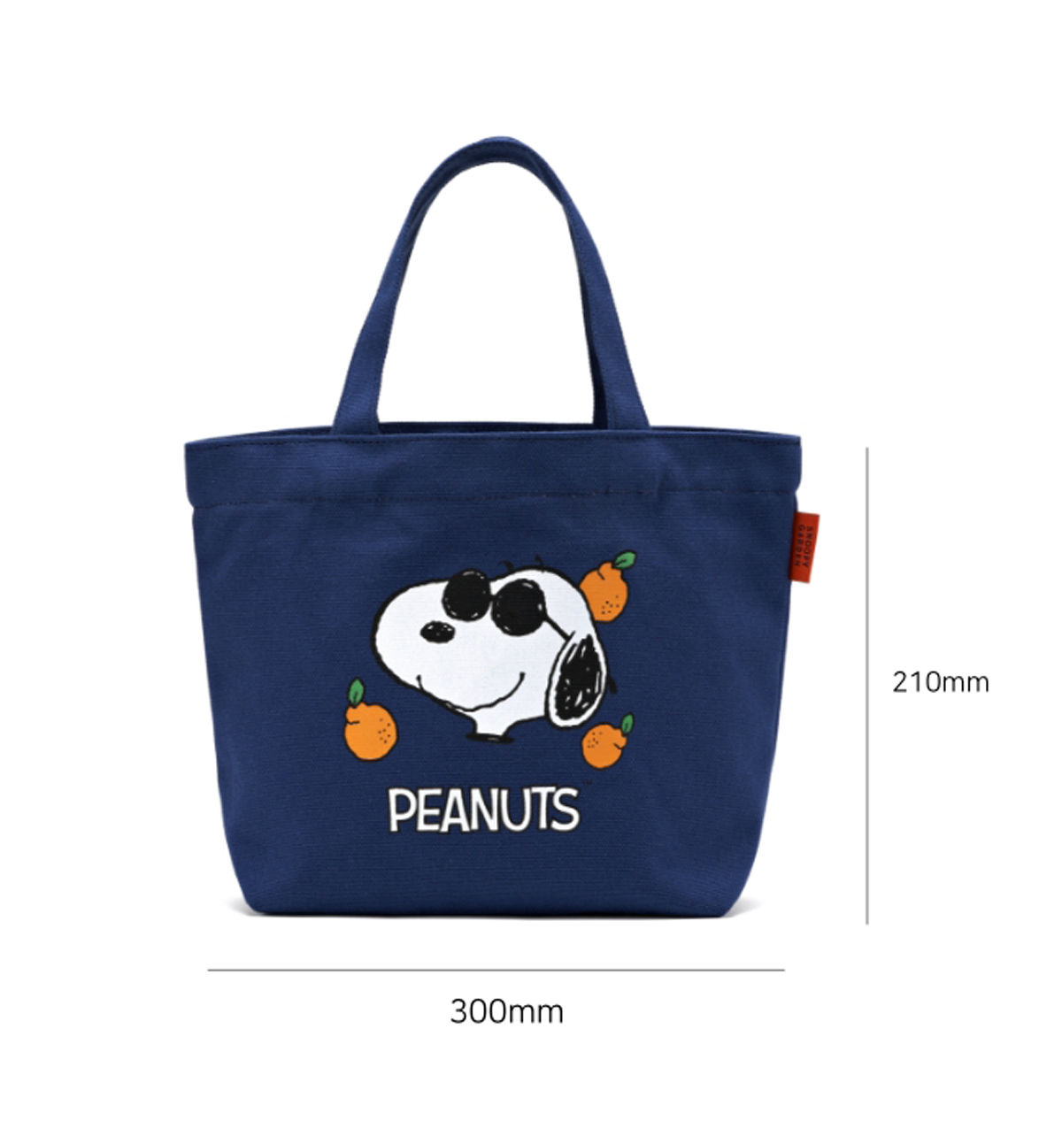 Peanuts Snoopy Orange Mini Tote Bag [Navy]