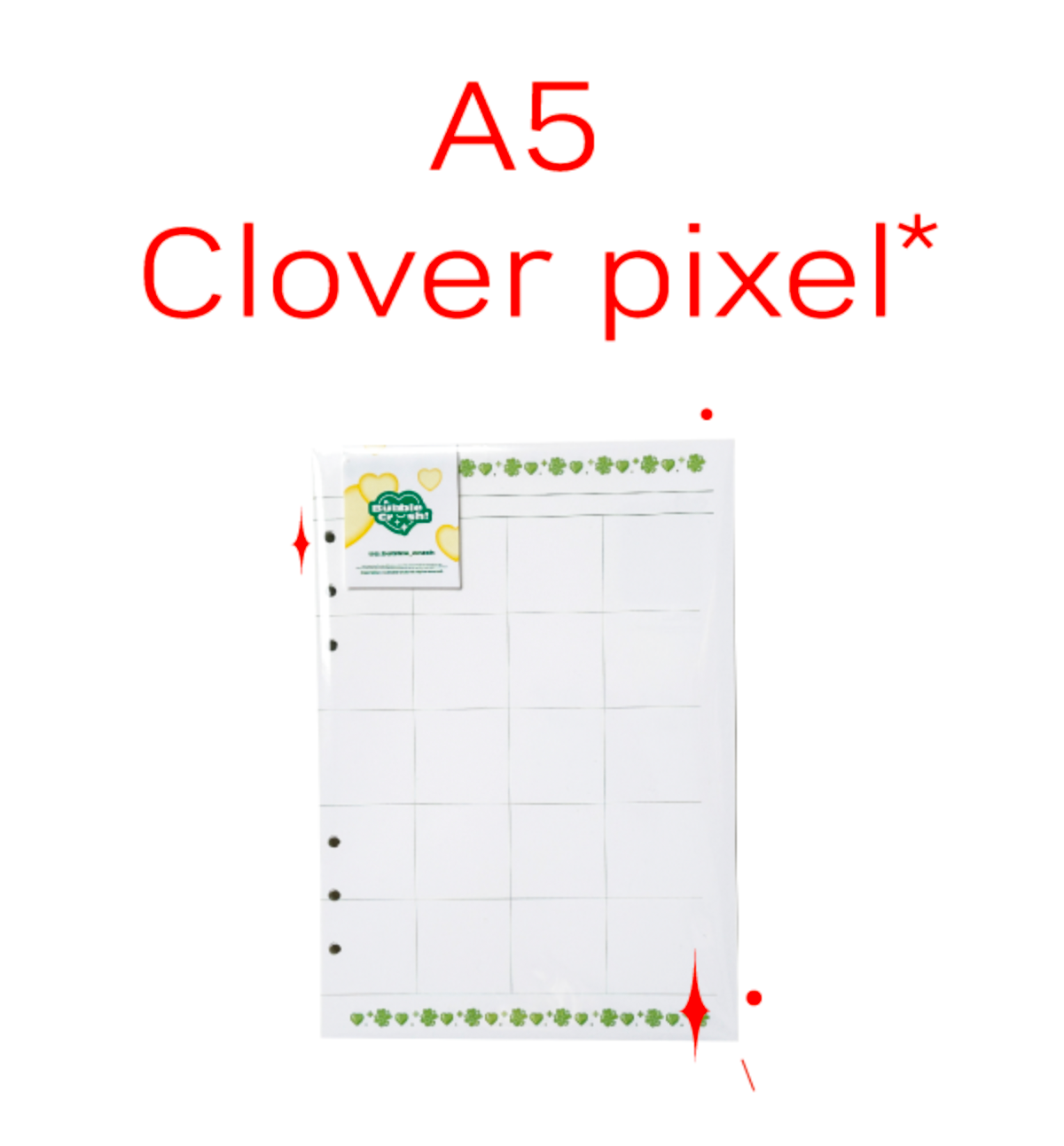 A5 Clover Pixel Paper Refill