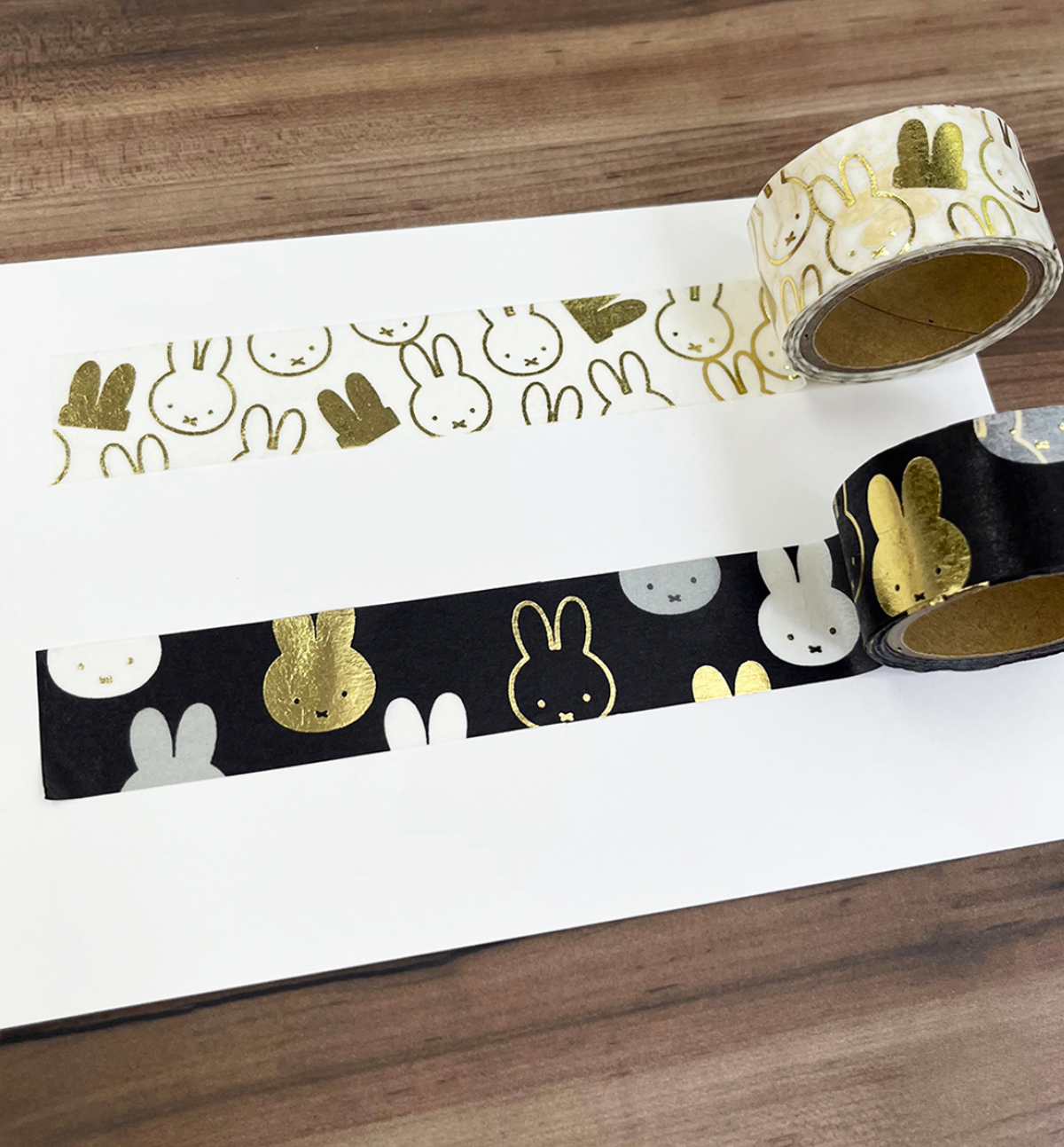 Miffy Gold Foil Washi Tape [Black]