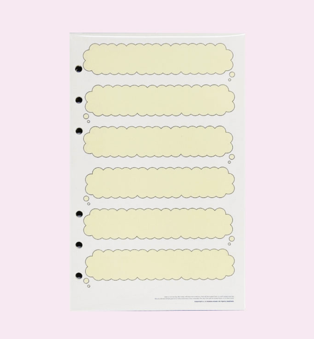 A6 Steaming Speech Bubble Paper Refill [Yellow]
