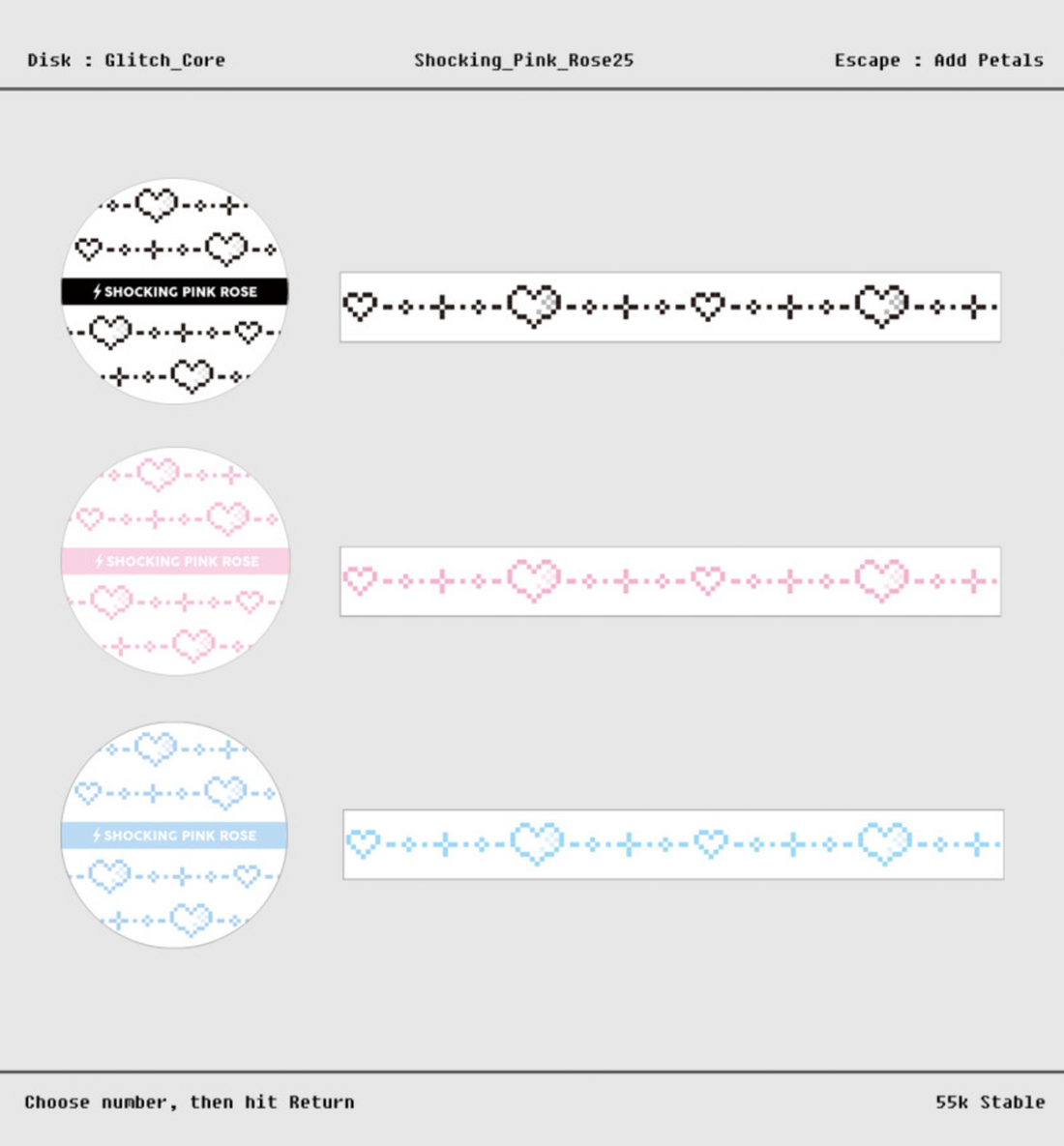 Tiny Heart Track Transparent Washi Tape