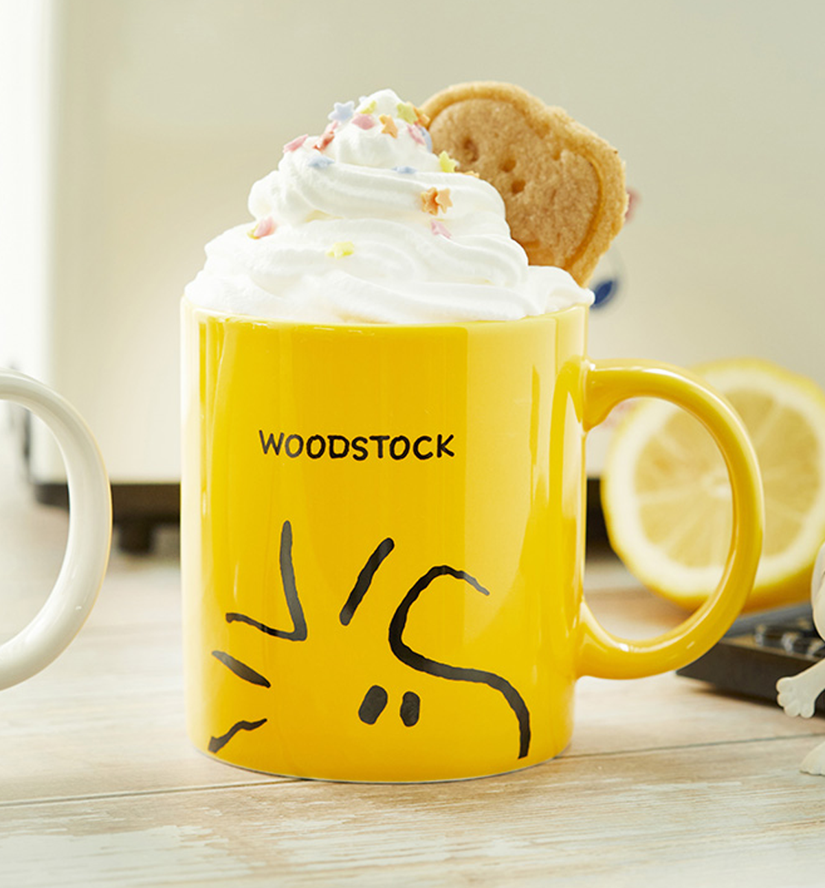 Snoopy & Woodstock Face Mug Set [2 Mugs]