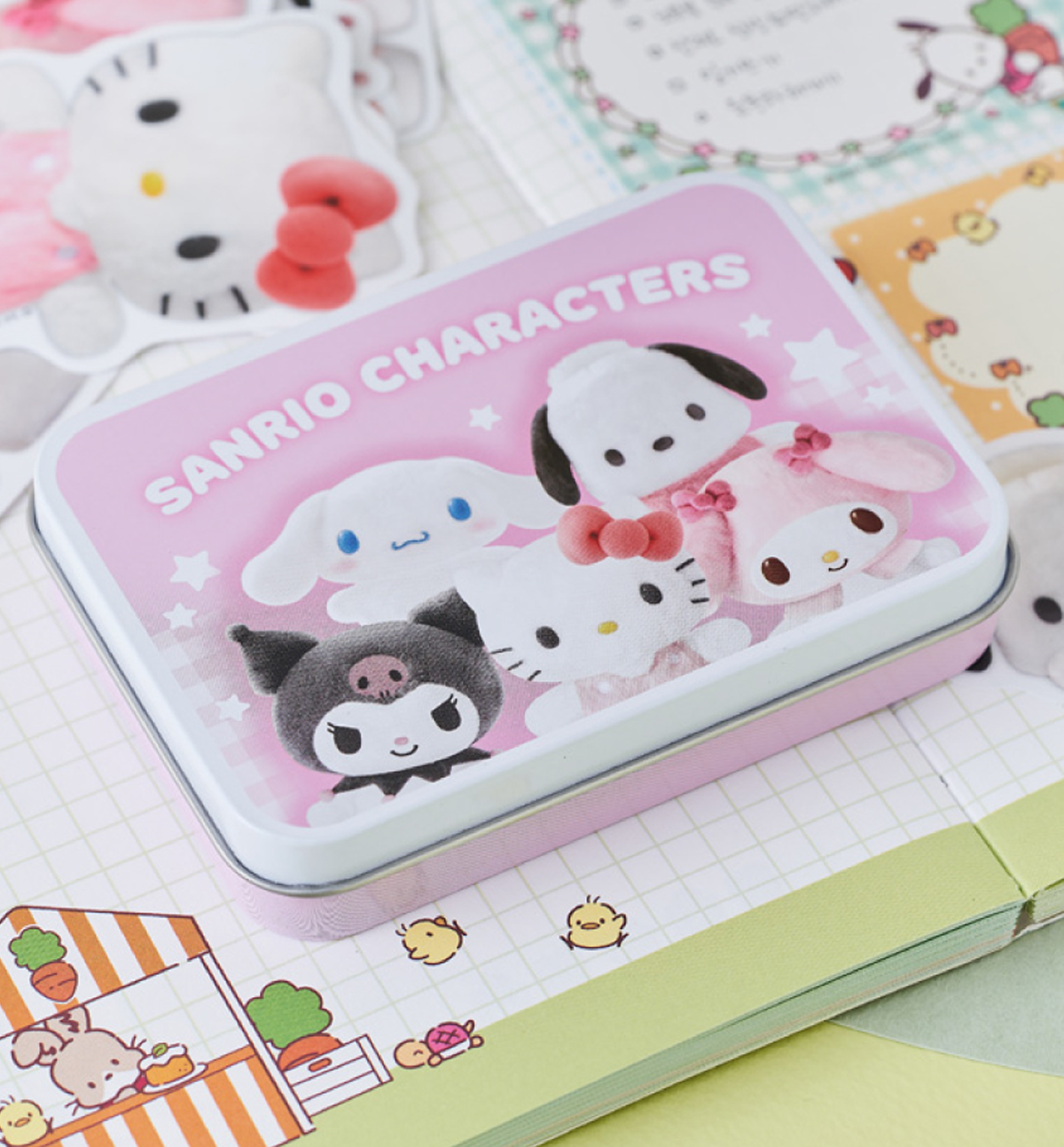 Sanrio Pompom Tin Case Sticker Pack [40 Stickers]