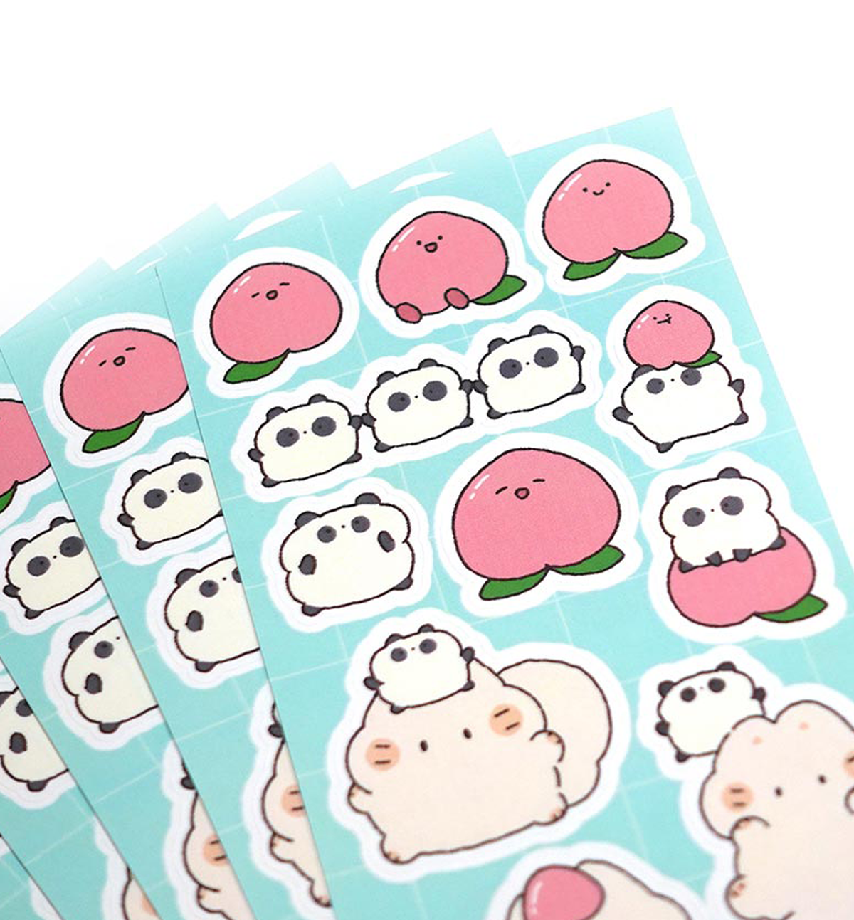 Panda Peach Seal Sticker
