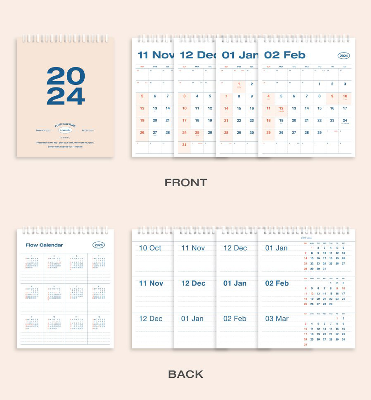 2024 Flow Desk Calendar