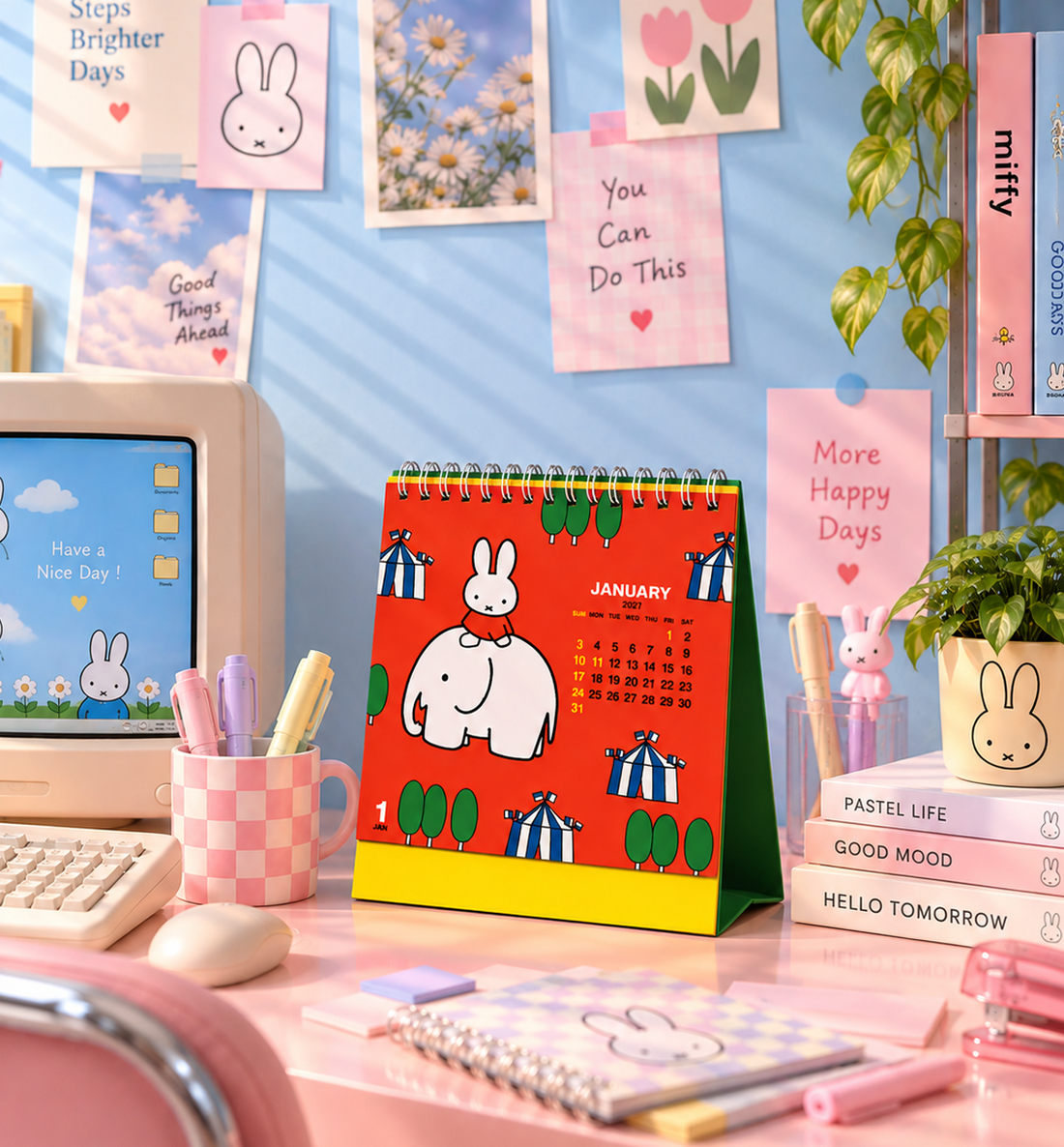 [JAPAN] 2027 Miffy Desk Calendar [Friends]