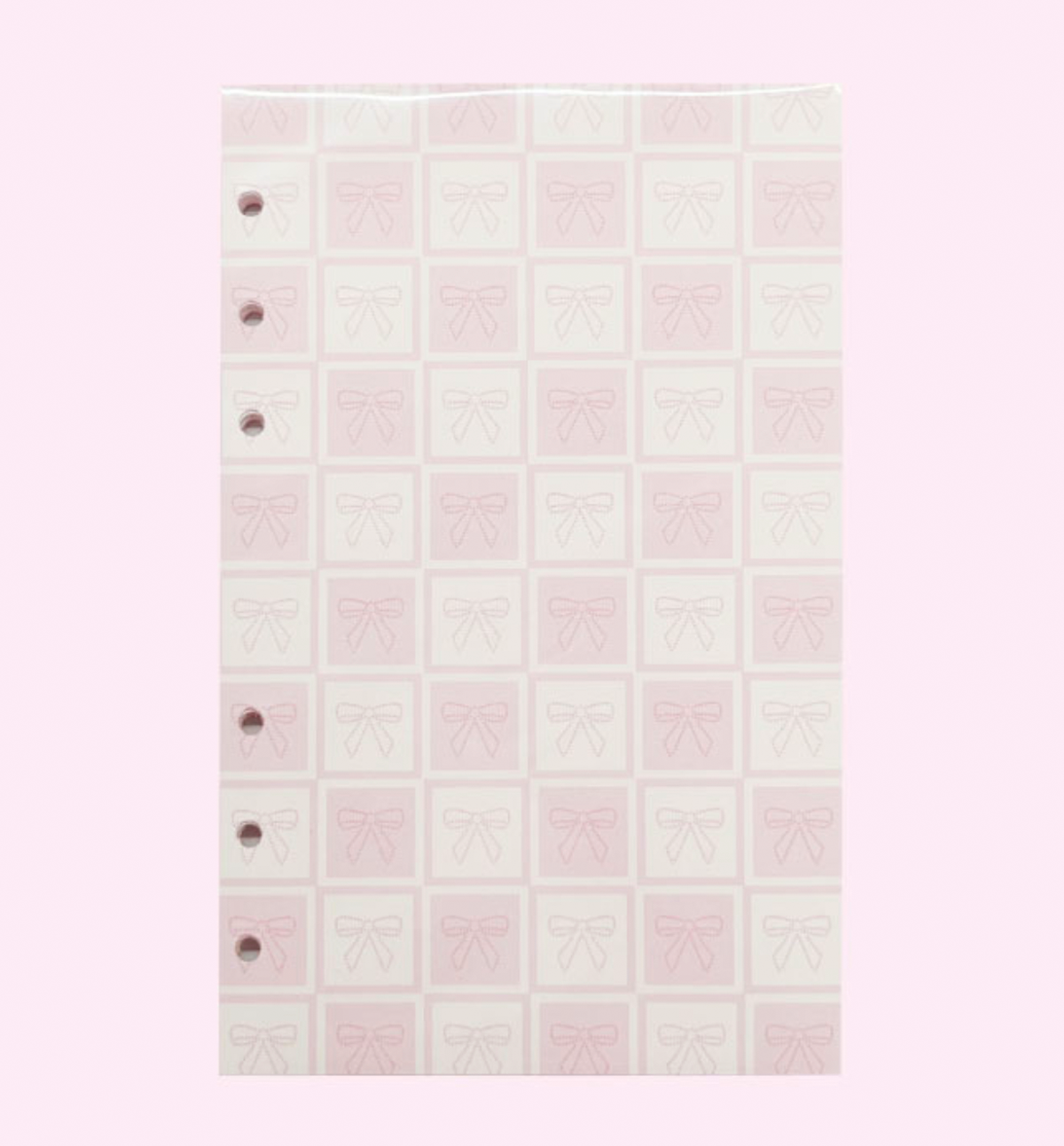 A6 Ribbon Pattern Paper Refill [Pink]
