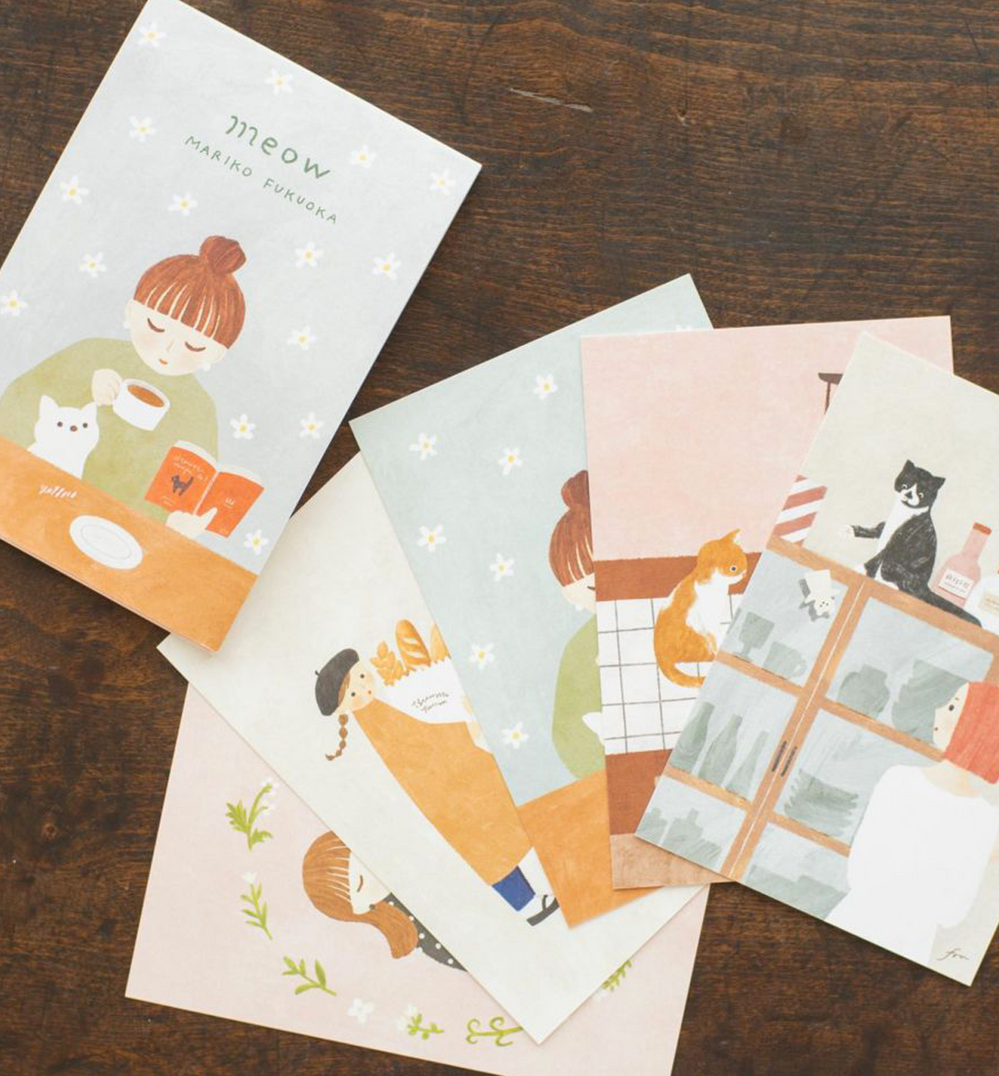 Cozyca x Mariko Fukuoka Postcard Set [Meow]