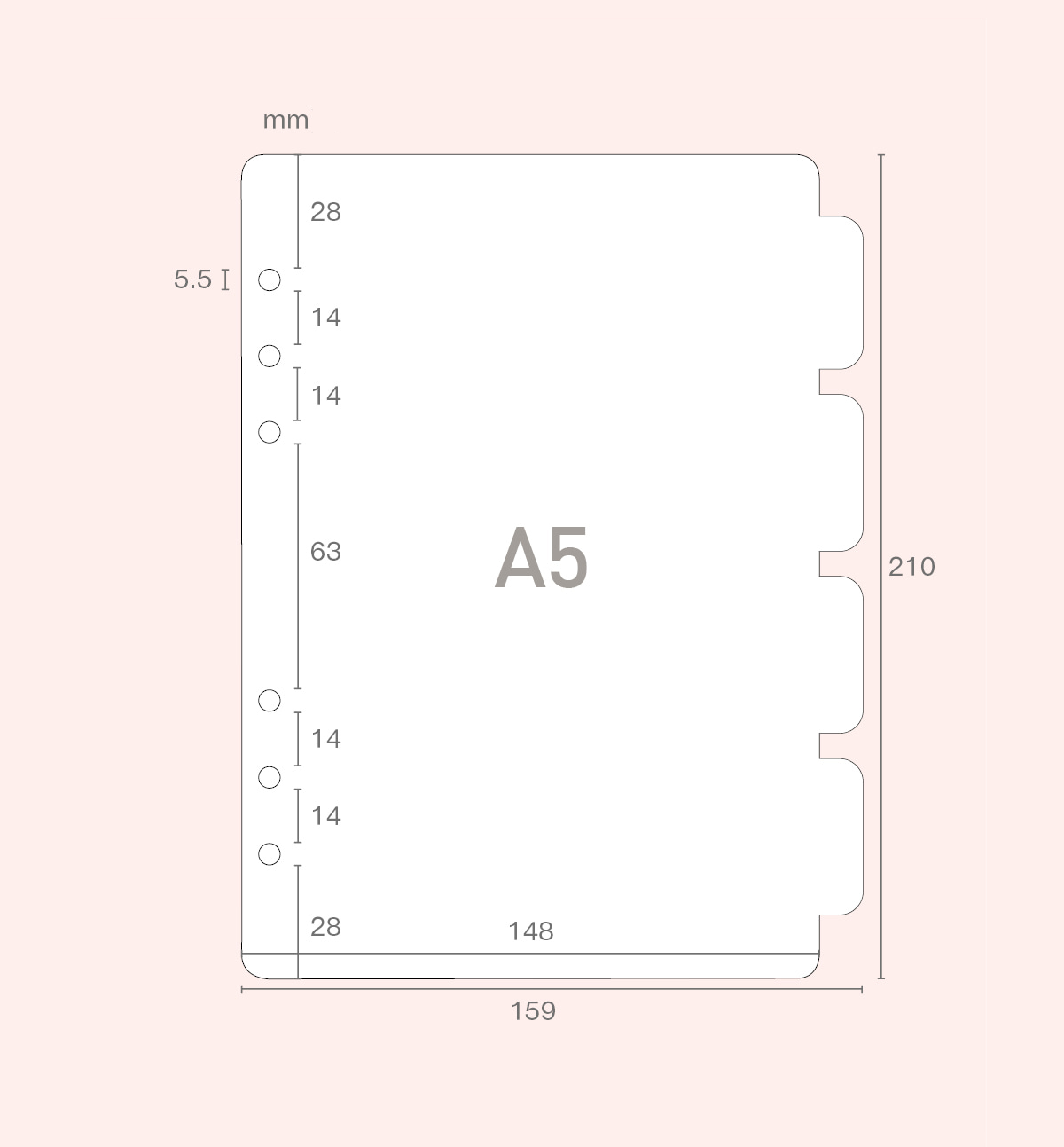 A5 DIY Index Paper Refill