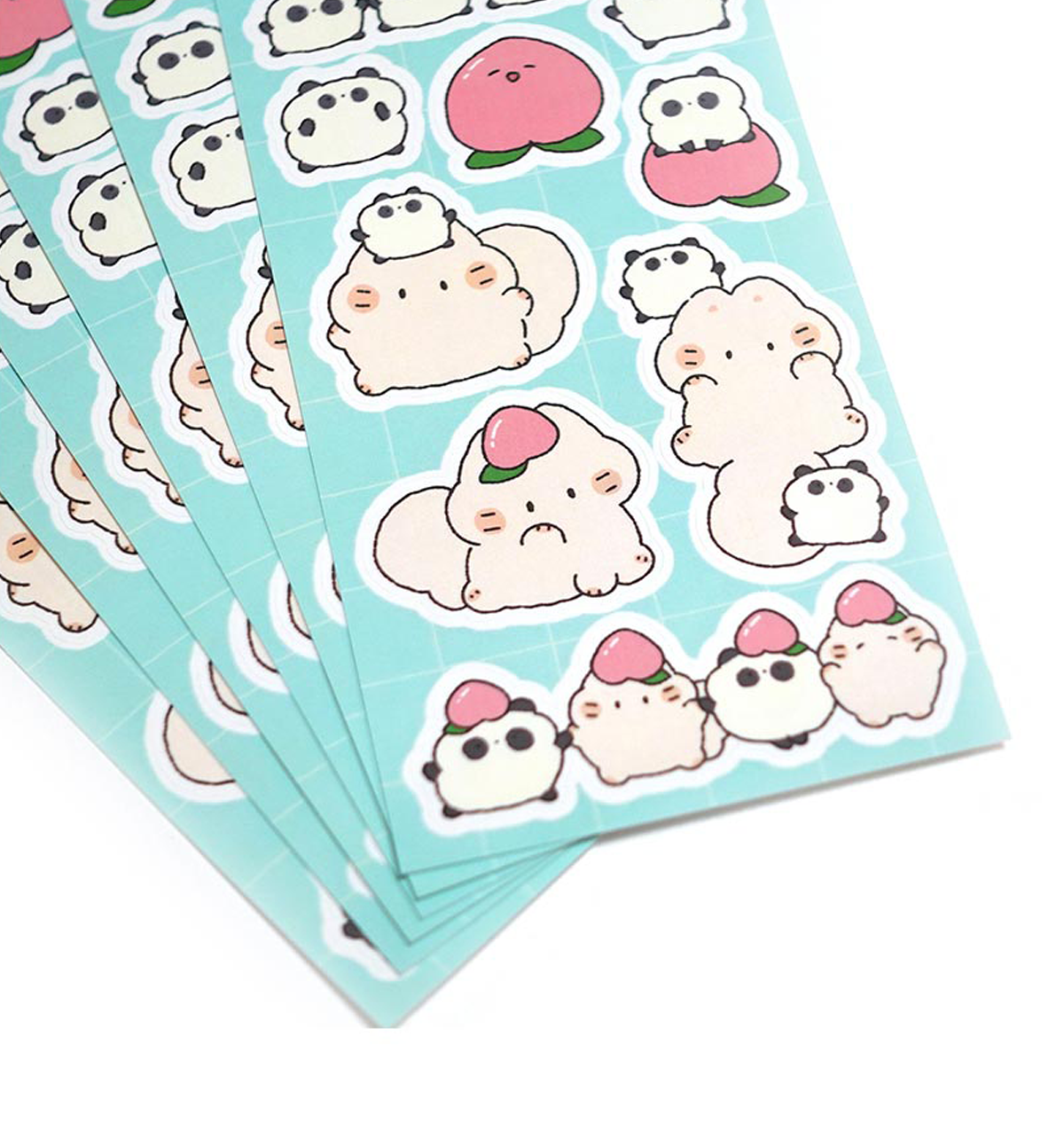 Panda Peach Seal Sticker