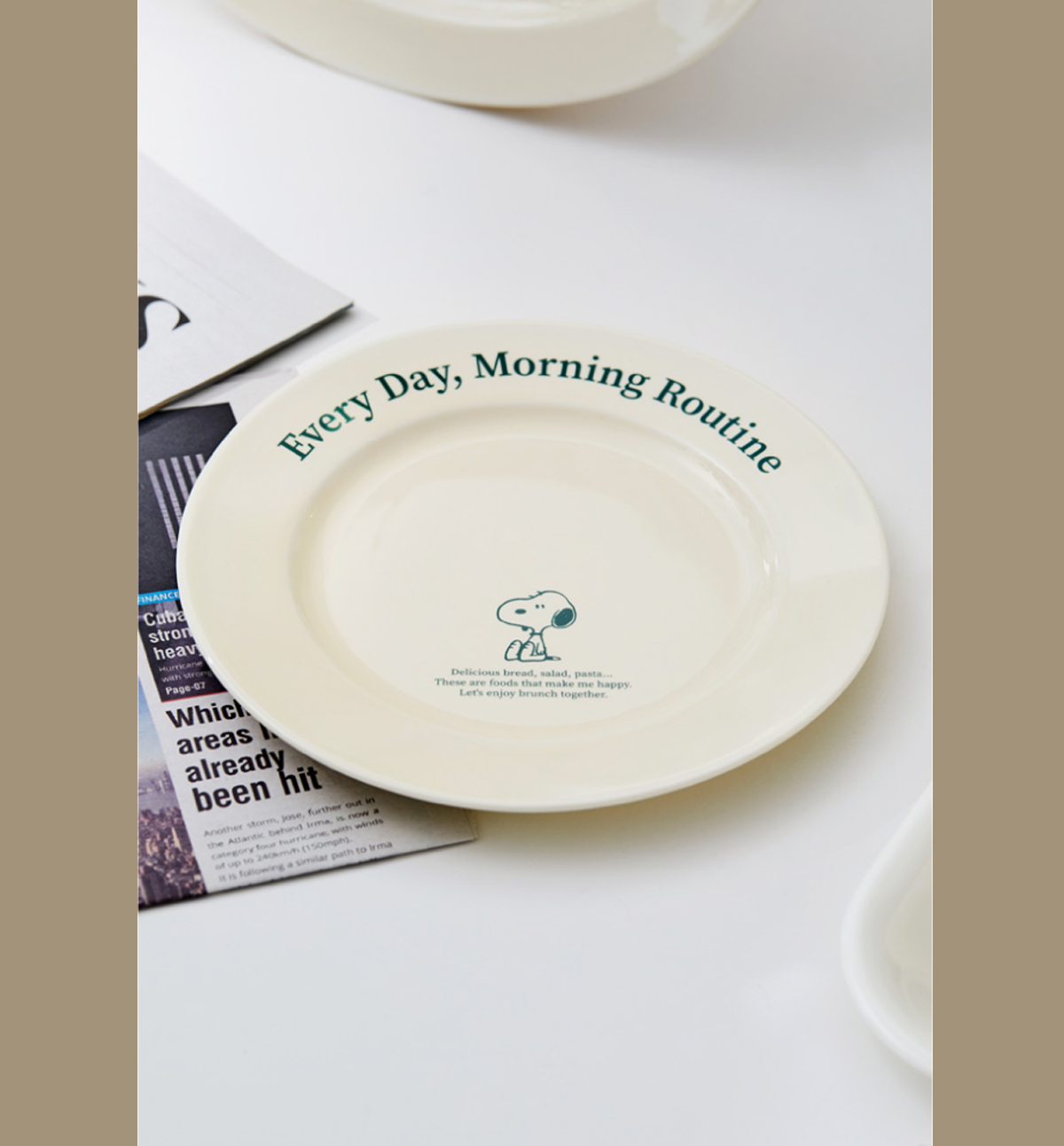 Peanuts Snoopy Oval Plate [Lettering Line]