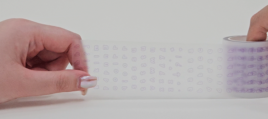Fluffy Alphabet Mini Kiss Cut Washi Tape