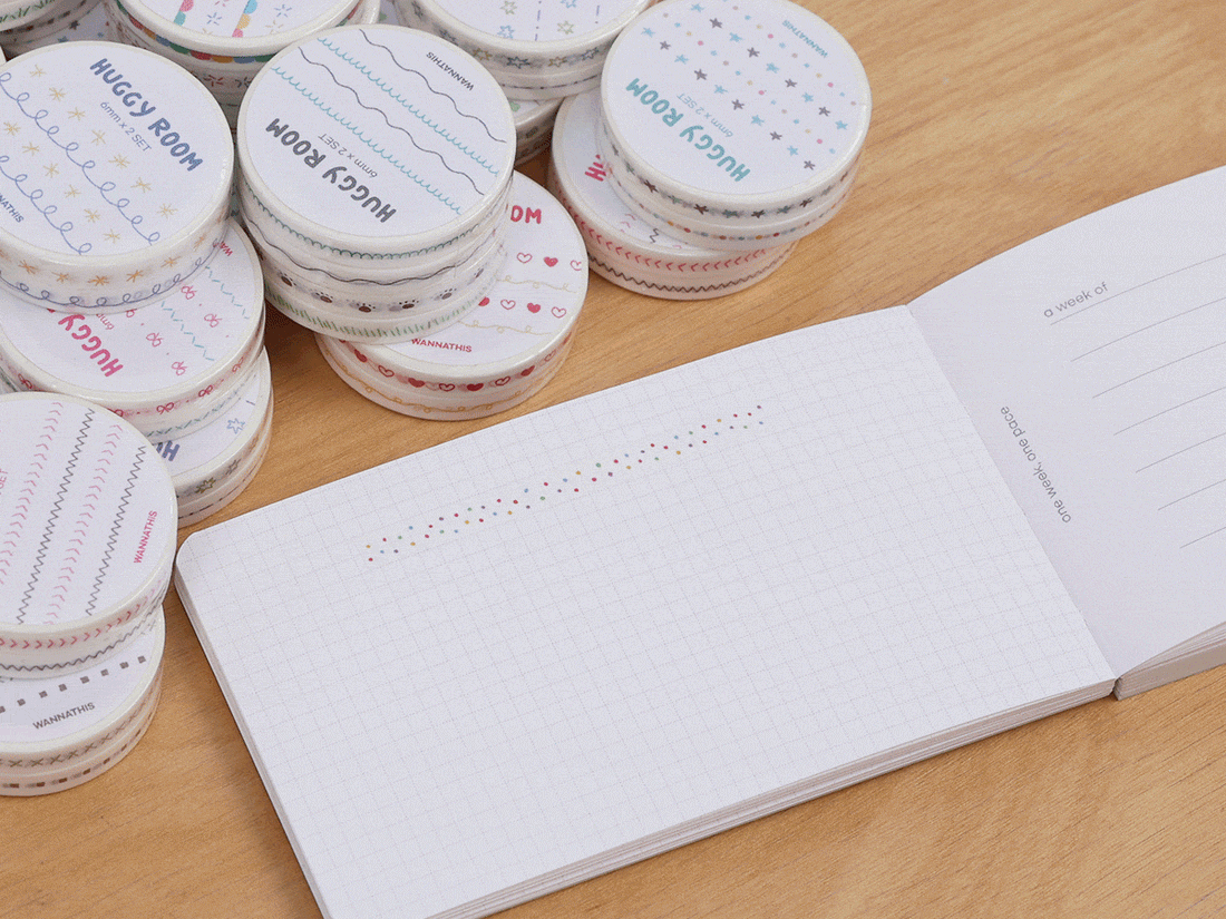 Huggy Room Line Washi Tape Set