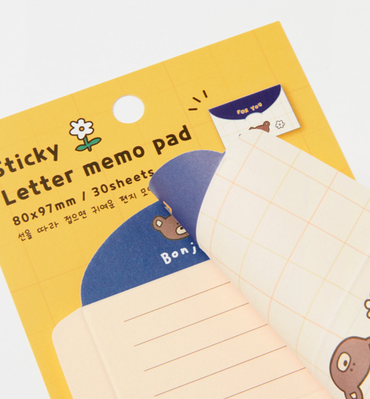 Bear Letter Sticky Memo
