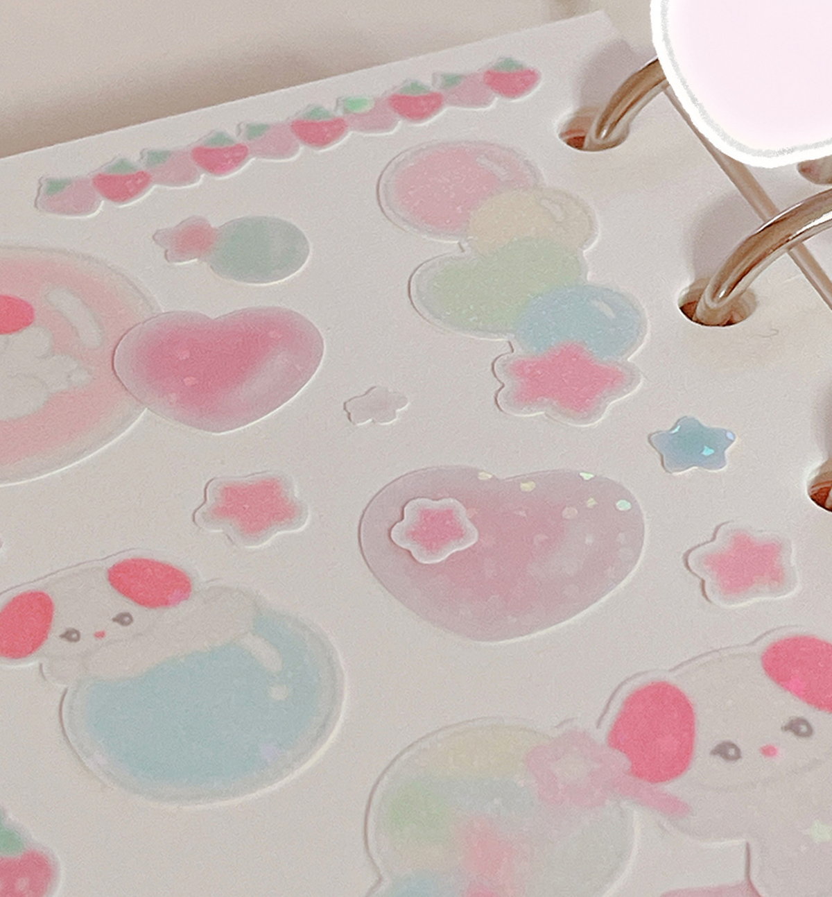 Bubble Floating Apple Seal Sticker