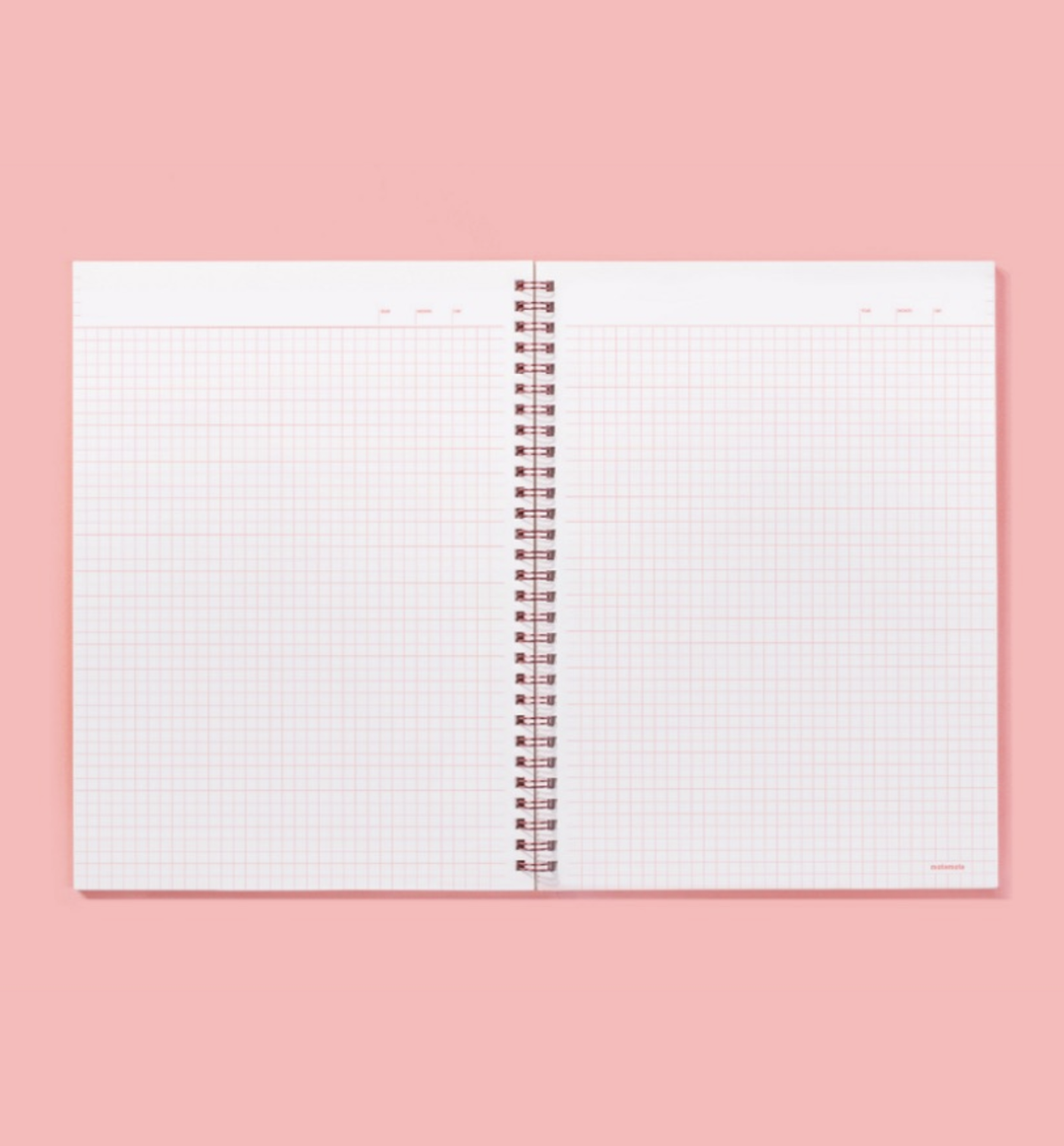 Spring Grid Notebook [Coral]