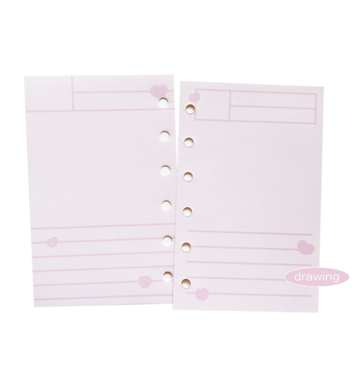 A6 Bold Line Paper Refill [Pink]