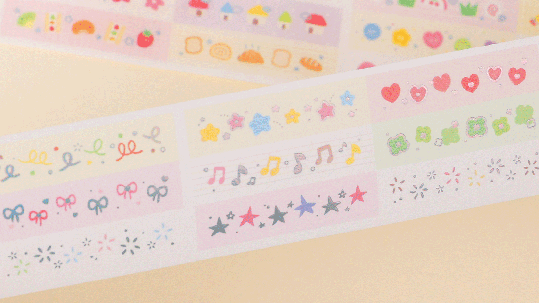 Mini Square Kiss Cut Washi Tape [Deco]
