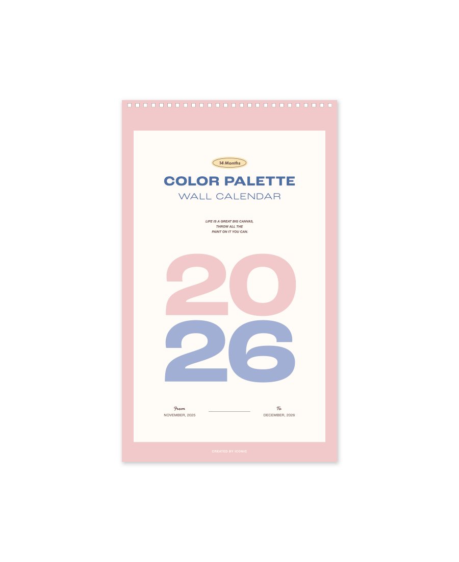 2026 Color Palette Wall Calendar