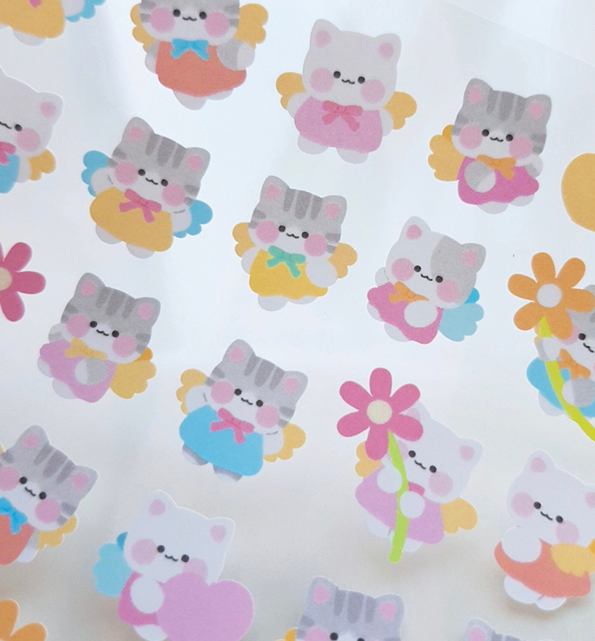 Flower Fairy Cat Sticker