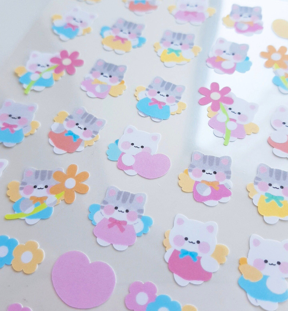 Flower Fairy Cat Sticker