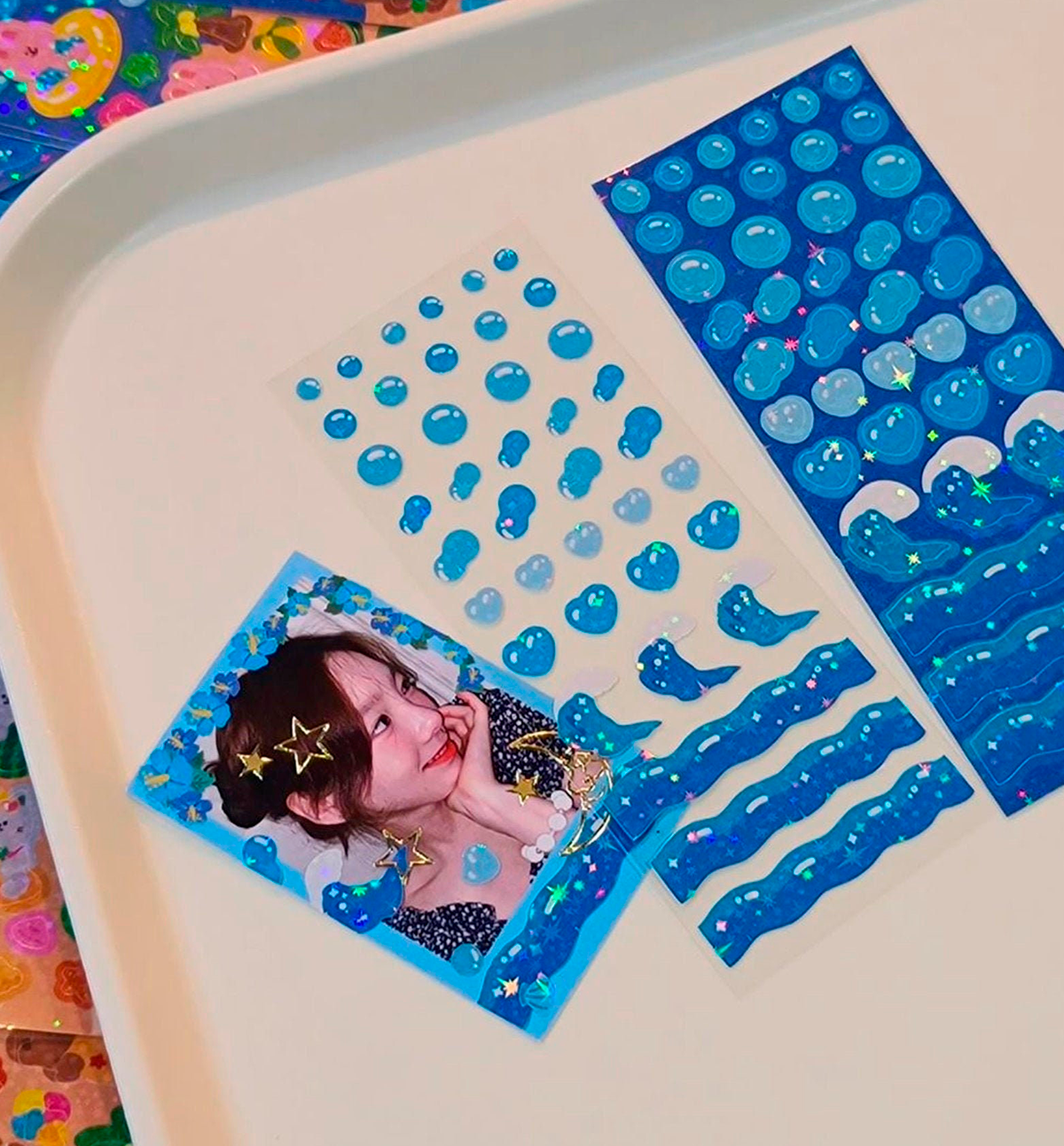 Bubbles & Bubbles Seal Sticker [Blue]