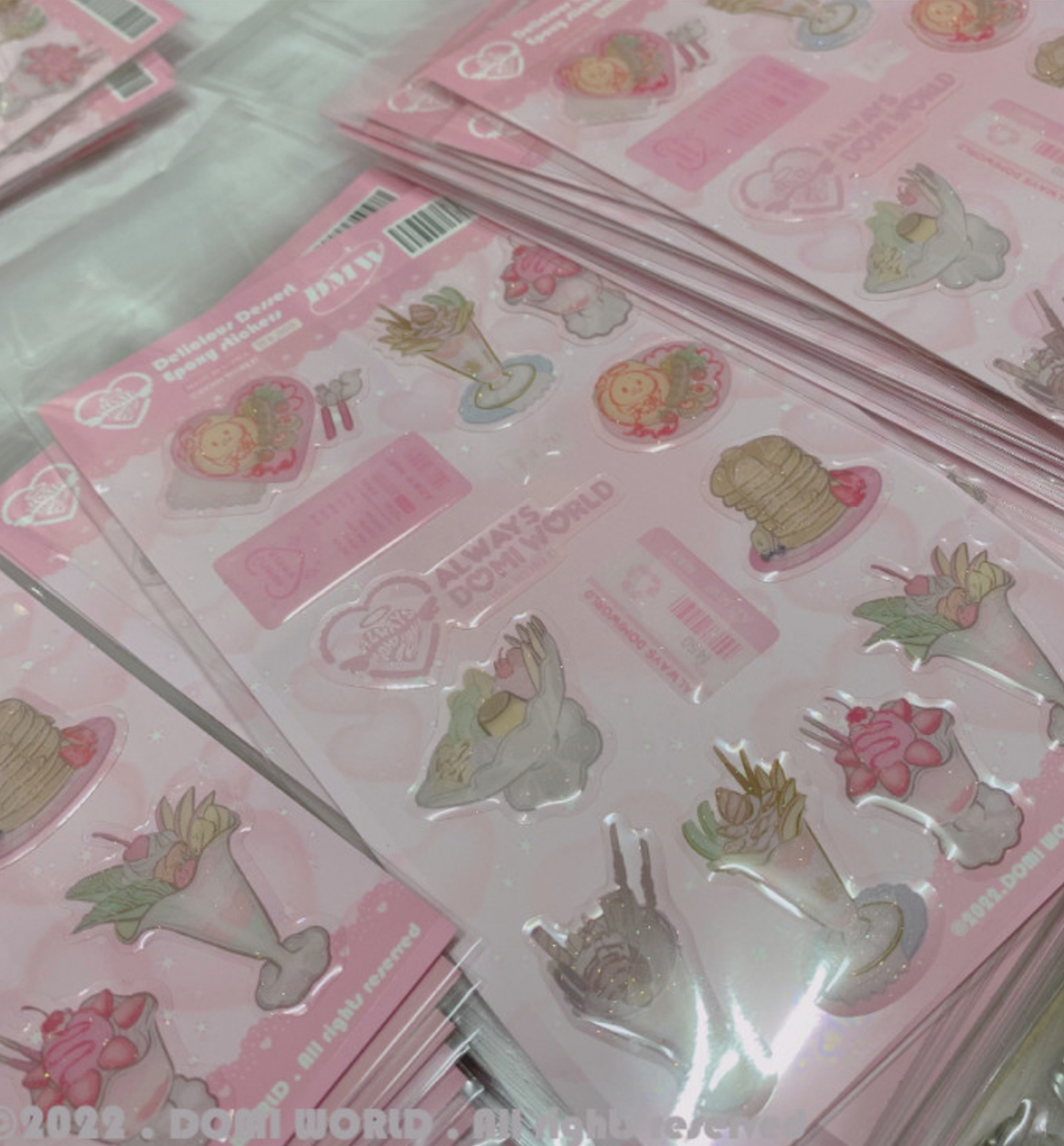 Domi World Dessert Glitter Sticker [Epoxy]