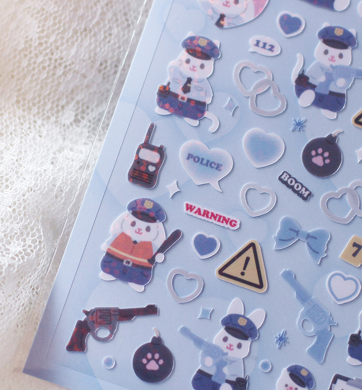 Rabbit Police Seal Sticker