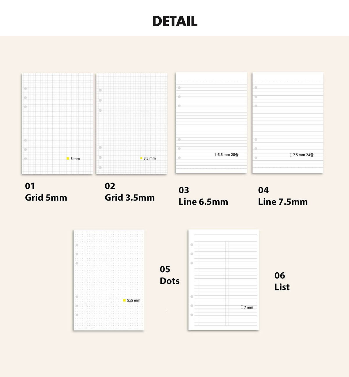 A5 Note Planner Refill