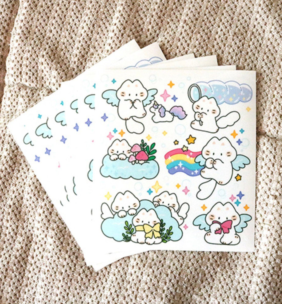 Kitty Angel Deco Sticker