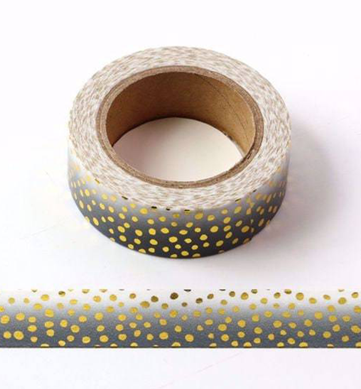 Black Gold Polka Dots Washi Tape