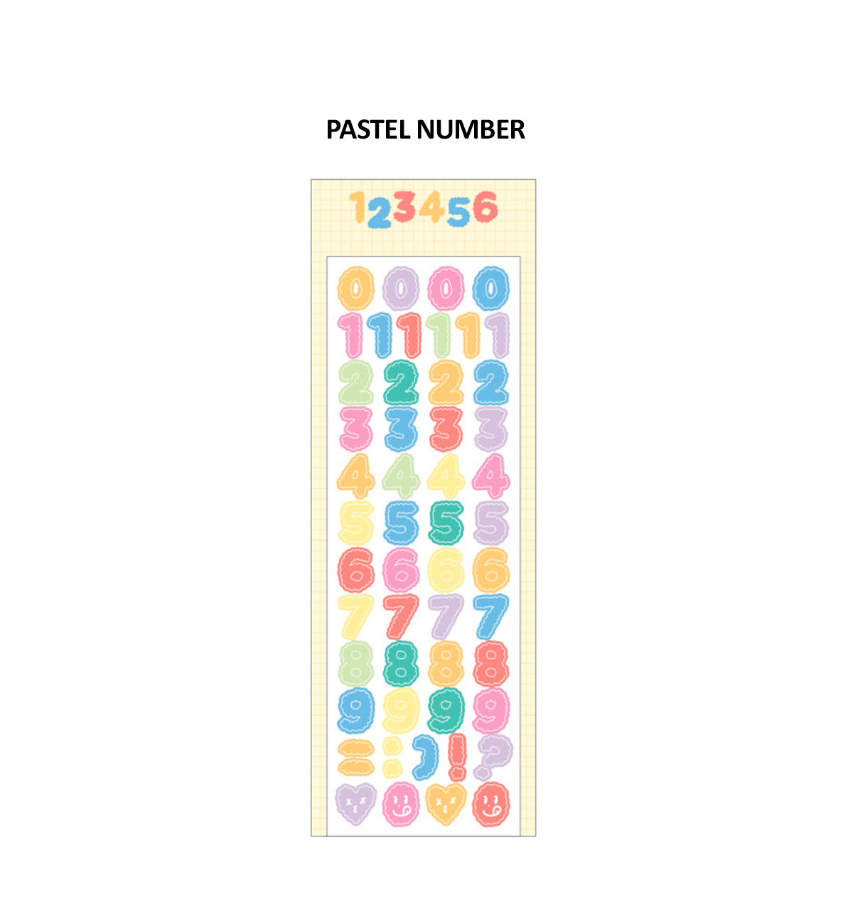 Hologram Mongeul Mongle Alphabet & Number Stickers