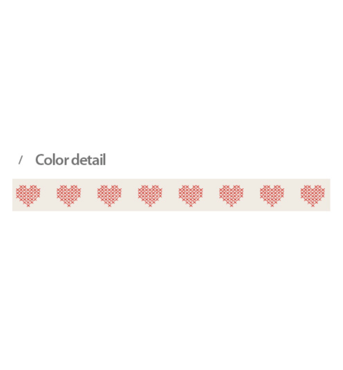 Heart Cross Stitch Washi Tape