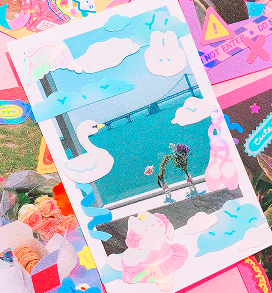 Shinning Swan Seal Sticker