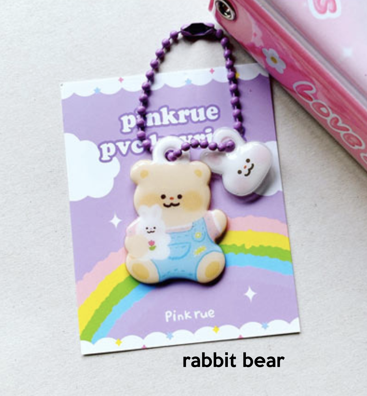 Cute Bear Rabbit Planner Charm