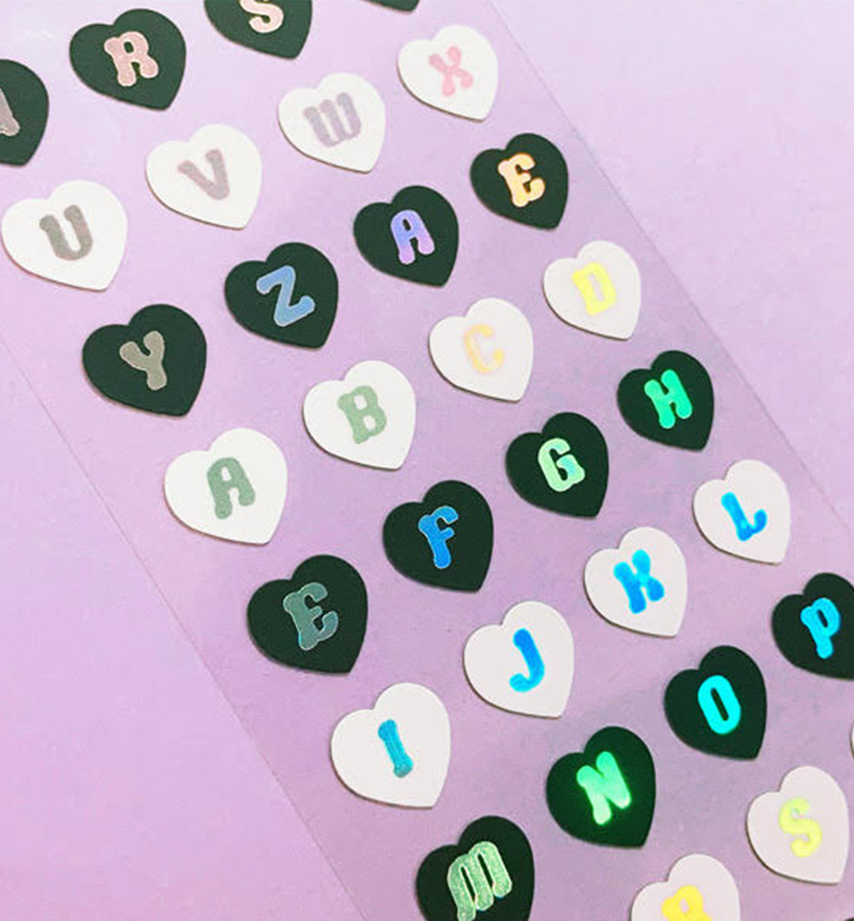 Heart Alphabet Mono Seal Sticker