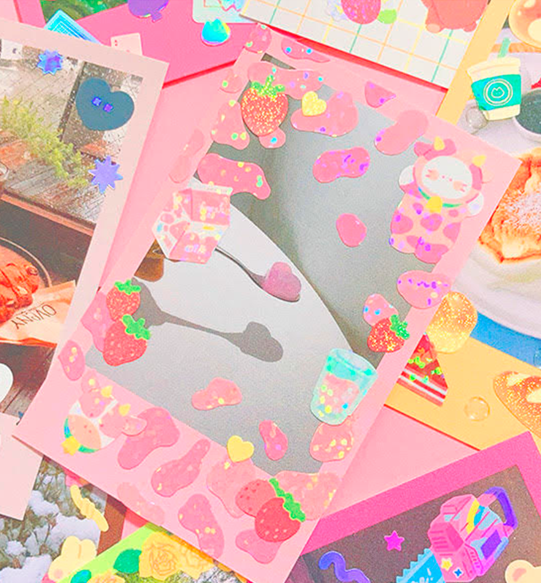 Twinkle Strawberry Milk Seal Sticker