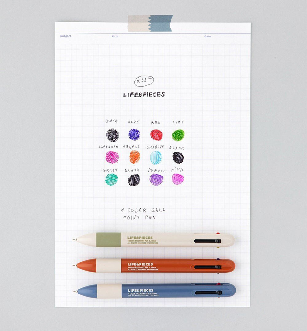 4 Colors Ballpoint Pen [Life and Pieces]
