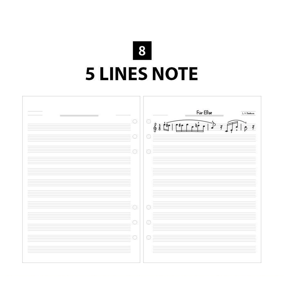 Refill Paper Notes A5 Study Note Refill Paper