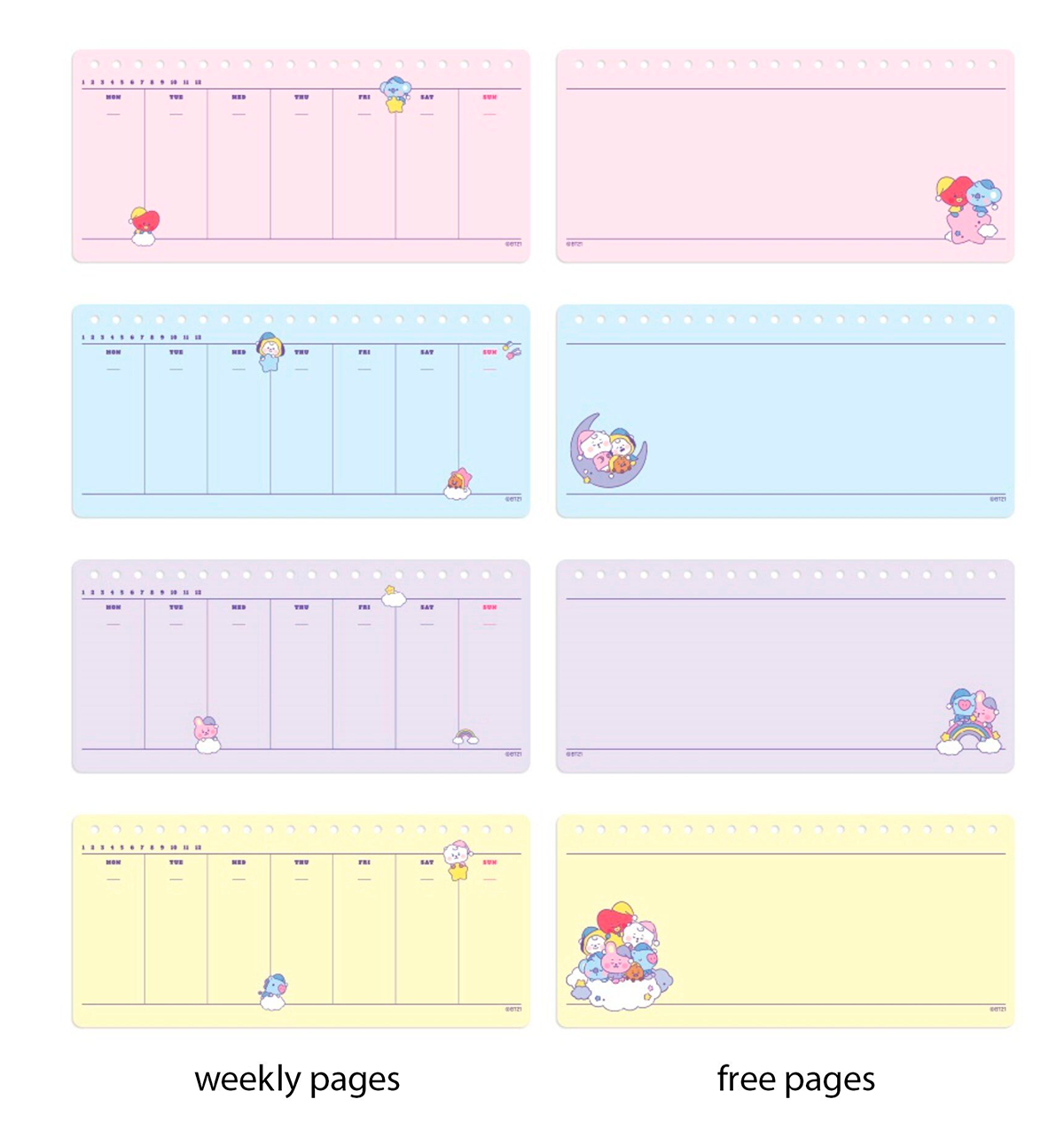 BT21 Baby Weekly Planner [Dream]