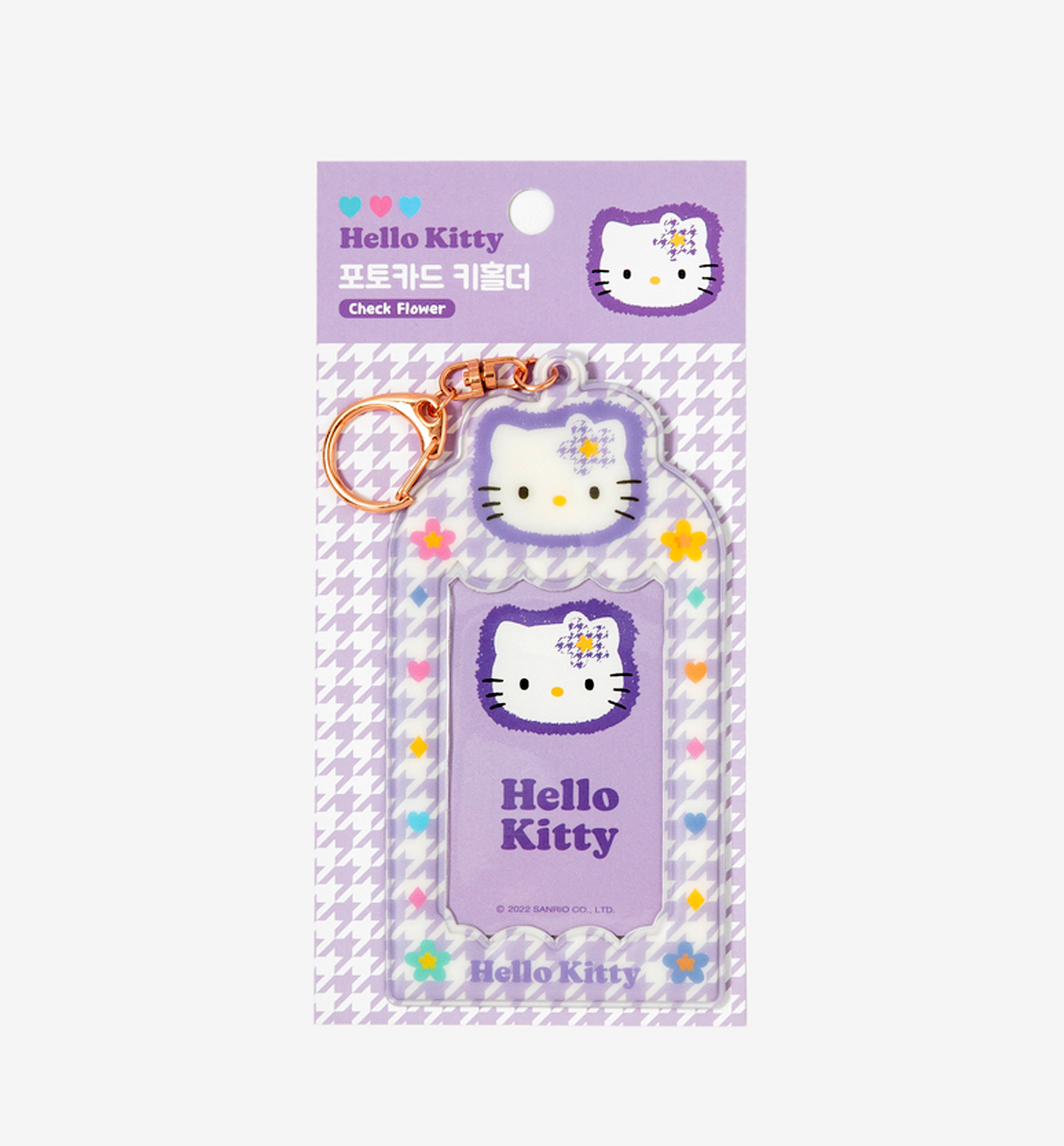 Hello Kitty Photocard Holder [Purple Check Flower]