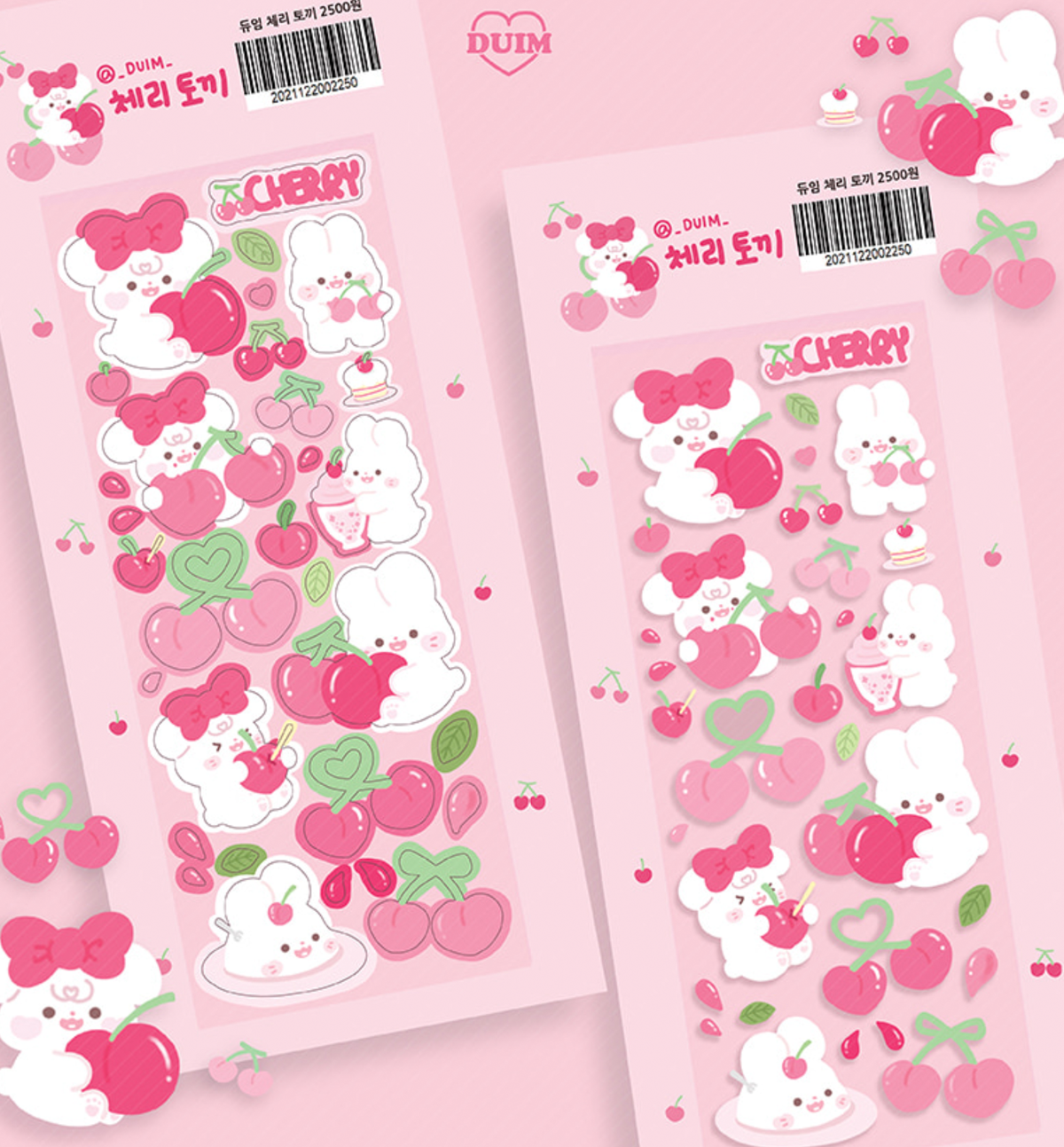 Rabbit & Cherry Seal Sticker