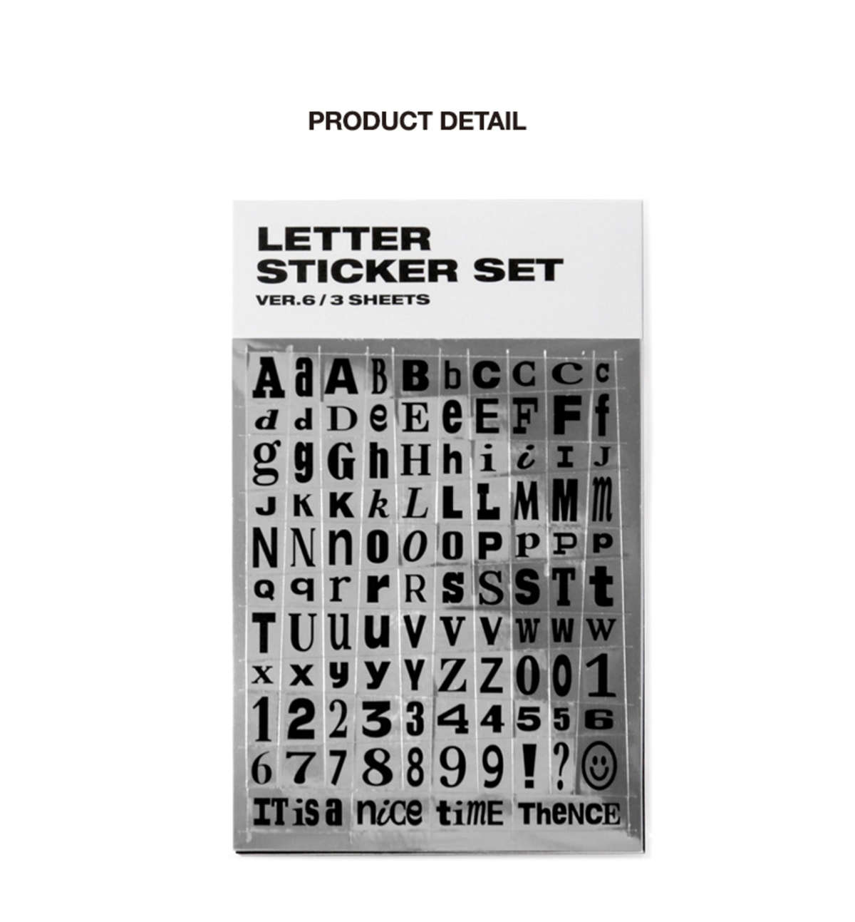 Letter Sticker Set Ver.6
