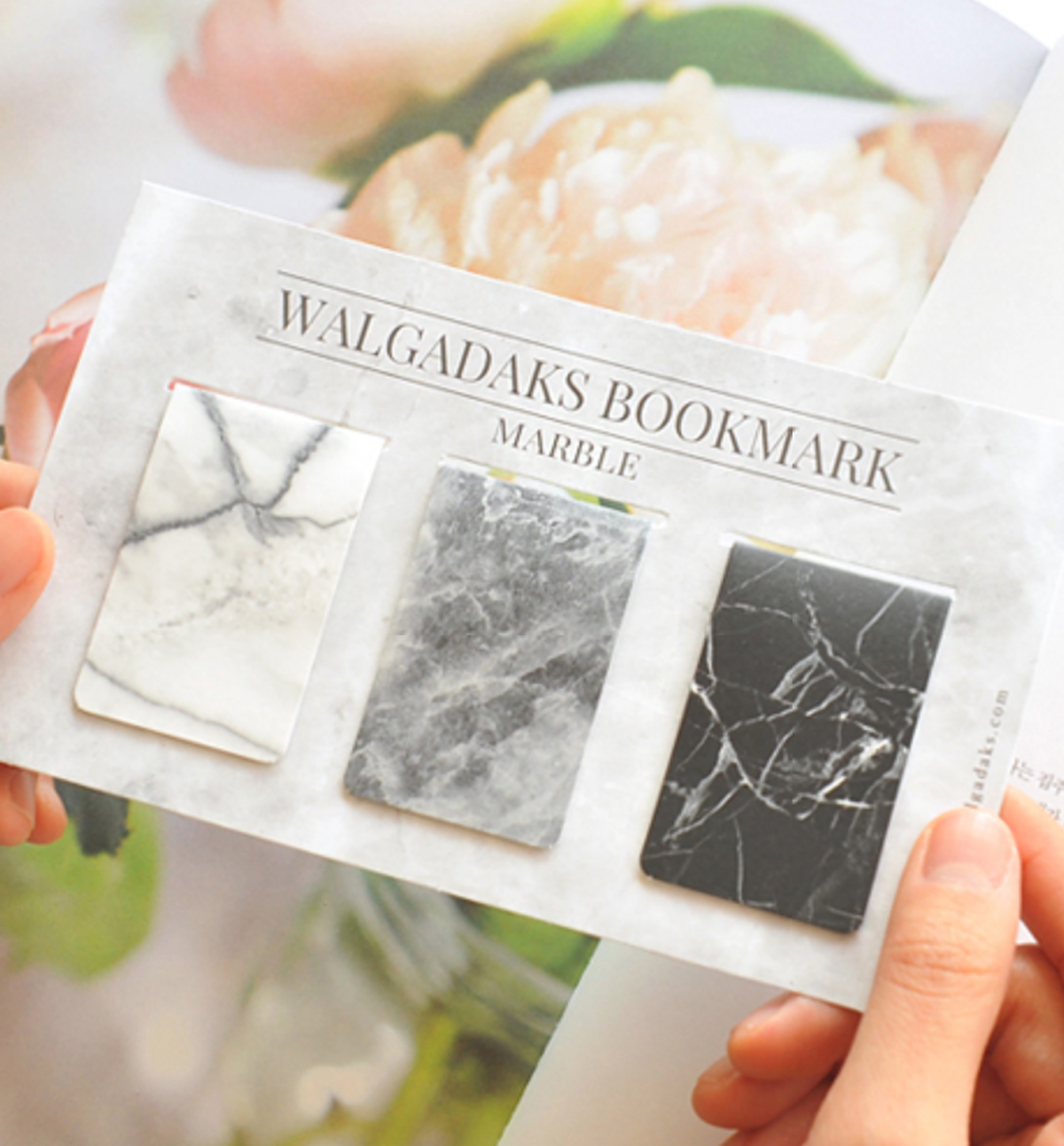 3 Marble Magnetic Bookmark
