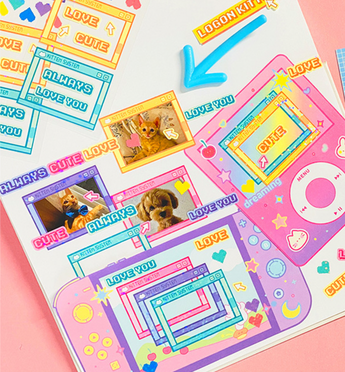 Twinkle Logon Kitten Seal Sticker