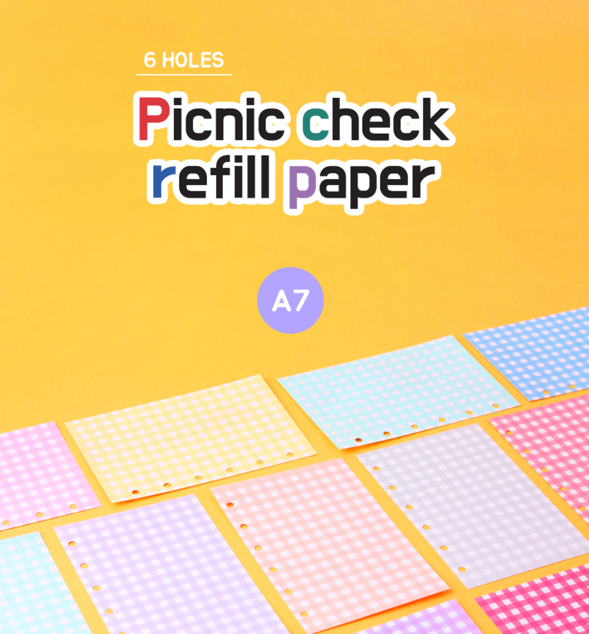 A7 Picnic Check Refill Paper