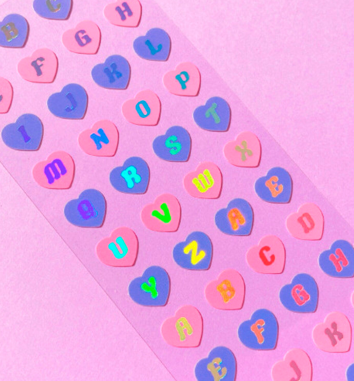 Heart Alphabet Aurora Seal Sticker