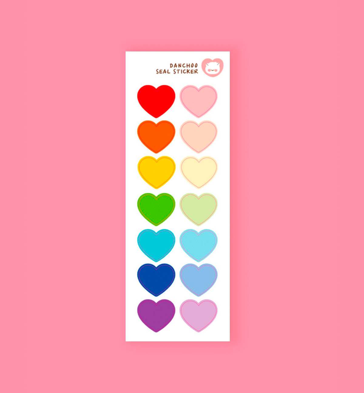 Colorful Heart Seal Sticker
